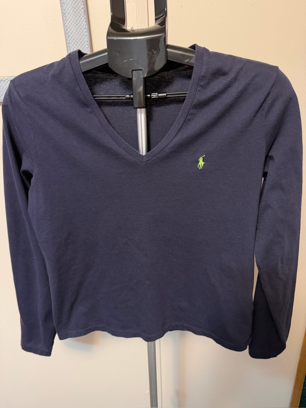 Ralph Lauren Sport Navy V-Neck Long-Sleeve Top